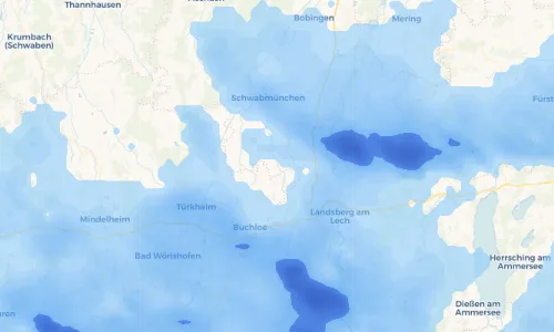 Regenradar Vorschaubild - Aktuelle Niederschläge in Schwabmühlhausen und Umgebung