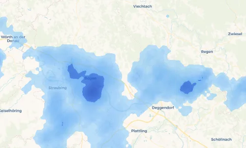 Regenradar Vorschaubild - Aktuelle Niederschläge in Schwarzach und Umgebung