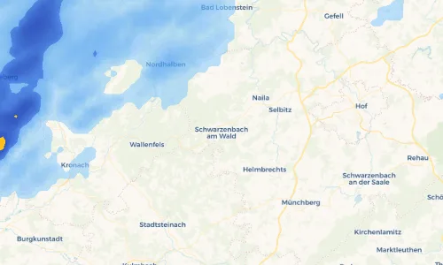 Regenradar Vorschaubild - Aktuelle Niederschläge in Schwarzenbach am Wald und Umgebung