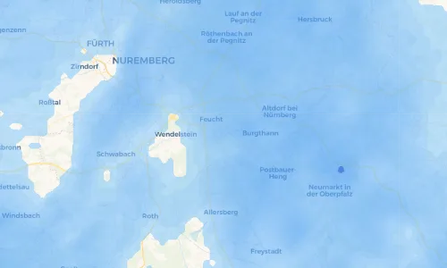 Regenradar Vorschaubild - Aktuelle Niederschläge in Schwarzenbruck und Umgebung