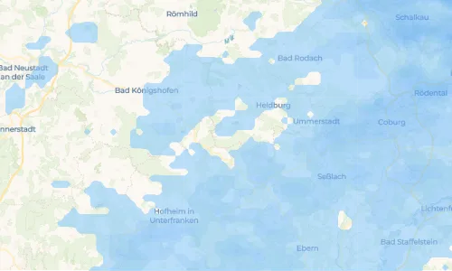 Regenradar Vorschaubild - Aktuelle Niederschläge in Schweickershausen und Umgebung