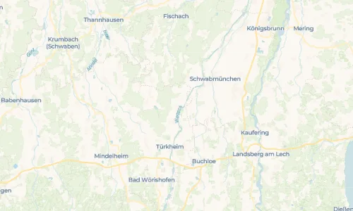 Regenradar Siebnach: aktuelle Niederschläge in Siebnach und Umgebung, Stand 30. Oktober 2026 um 20:10 Uhr