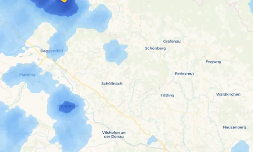 Regenradar Vorschaubild - Aktuelle Niederschläge in Simmering und Umgebung