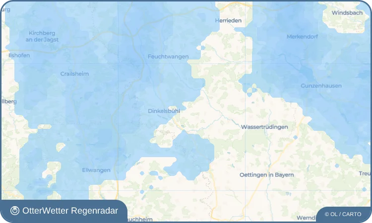 Widget-Vorschau für Sinbronn Wetter-Widget-Vorschau mit Vorhersagedaten für Sinbronn