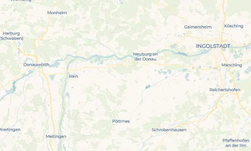 Regenradar Vorschaubild - Aktuelle Niederschläge in Sinning und Umgebung