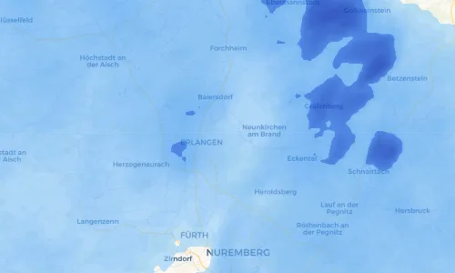 Regenradar Vorschaubild - Aktuelle Niederschläge in Spardorf und Umgebung