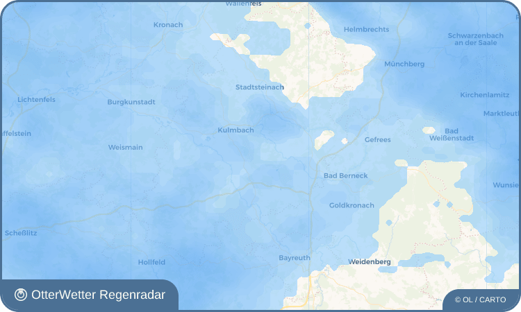 OtterWetter Regenradar-Widget Spitzeichen