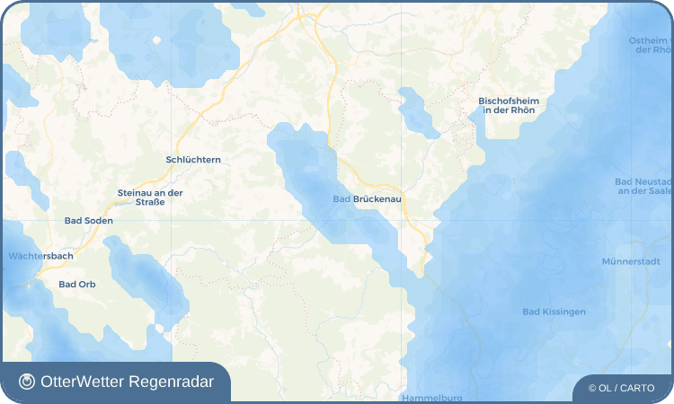OtterWetter Regenradar-Widget Staatsbad Brückenau