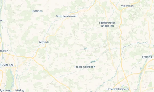 Regenradar Stadelham: aktuelle Niederschläge in Stadelham und Umgebung, Stand 23. Oktober 2026 um 16:55 Uhr