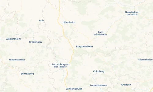 Regenradar Vorschaubild - Aktuelle Niederschläge in Steinach bei Rothenburg ob der Tauber und Umgebung
