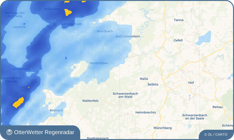 Widget-Vorschau für Steinbach b.Geroldsgrün Wetter-Widget-Vorschau mit Vorhersagedaten für Steinbach b.Geroldsgrün