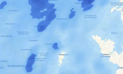 Regenradar Vorschaubild - Aktuelle Niederschläge in Steinensittenbach und Umgebung