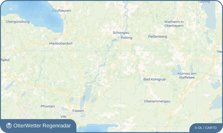 Widget-Vorschau für Steingaden Wetter-Widget-Vorschau mit Vorhersagedaten für Steingaden