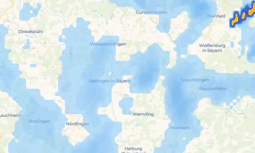 Regenradar-Vorschau: aktuelle Niederschläge in Steinhart und Umgebung