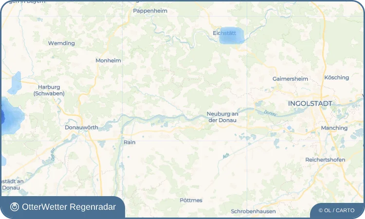 Widget-Vorschau für Stepperg Wetter-Widget-Vorschau mit Vorhersagedaten für Stepperg