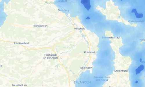 Regenradar Vorschaubild - Aktuelle Niederschläge in Stiebarlimbach und Umgebung