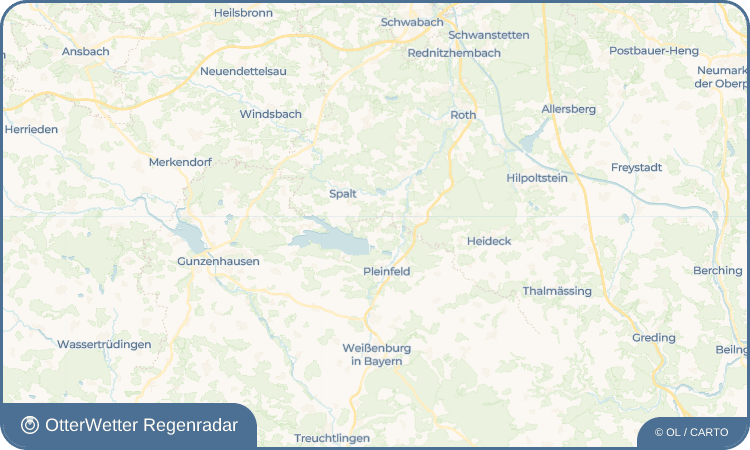 OtterWetter Regenradar-Widget Stirn