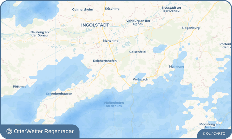 Widget-Vorschau für Stöffel Wetter-Widget-Vorschau mit Vorhersagedaten für Stöffel