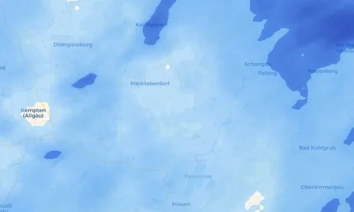 Regenradar Vorschaubild - Aktuelle Niederschläge in Stötten am Auerberg und Umgebung
