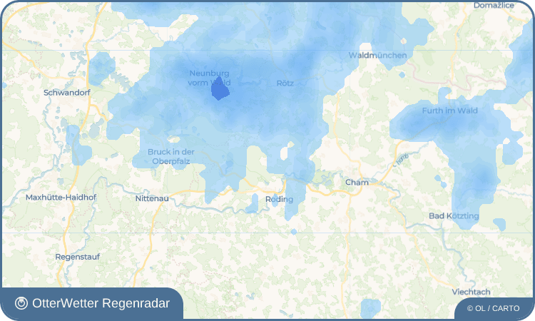 OtterWetter Regenradar-Widget Strahlfeld