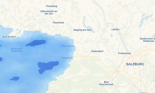 Regenradar-Vorschau: aktuelle Niederschläge in Surtal und Umgebung