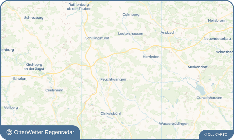 Wetter-Widget-Vorschau mit Vorhersagedaten für Tauberschallbach