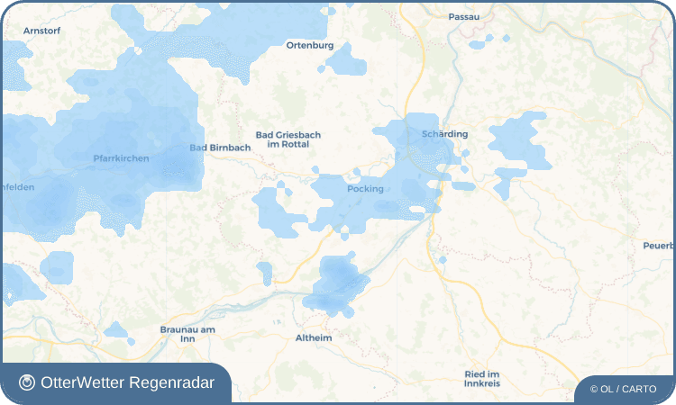 Wetter-Widget-Vorschau mit Vorhersagedaten für Thalling