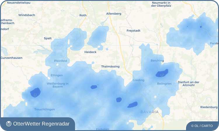 Widget-Vorschau für Thalmässing Wetter-Widget-Vorschau mit Vorhersagedaten für Thalmässing