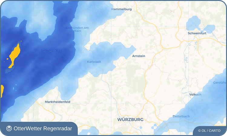 Widget-Vorschau für Thüngen Wetter-Widget-Vorschau mit Vorhersagedaten für Thüngen