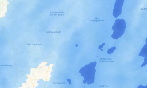 Regenradar Vorschaubild - Aktuelle Niederschläge in Thundorf in Unterfranken und Umgebung