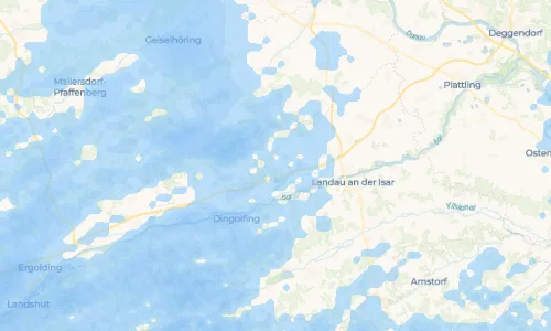 Regenradar Töding: aktuelle Niederschläge in Töding und Umgebung, Stand 18. Oktober 2026 um 12:15 Uhr