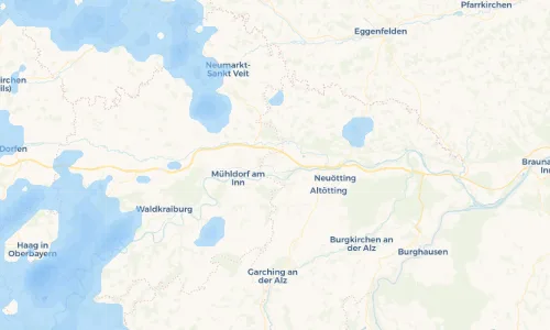 Regenradar Vorschaubild - Aktuelle Niederschläge in Töging am Inn und Umgebung
