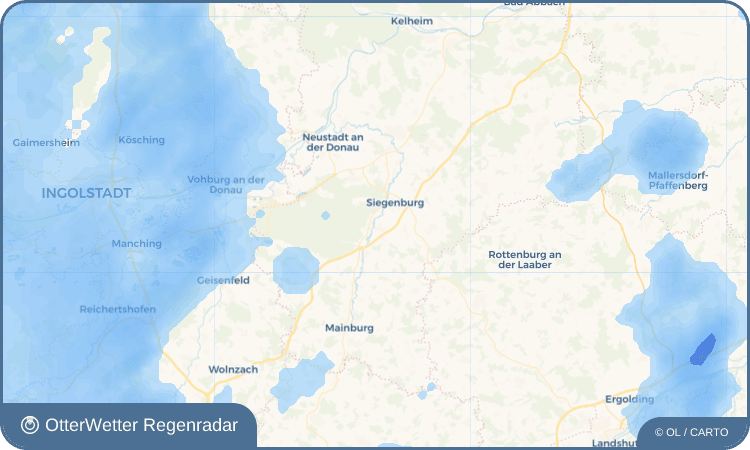Widget-Vorschau für Train Wetter-Widget-Vorschau mit Vorhersagedaten für Train