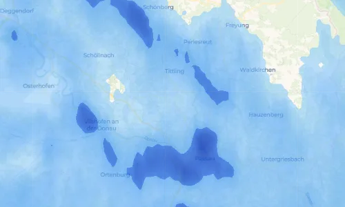 Regenradar-Vorschau: aktuelle Niederschläge in Trasham und Umgebung