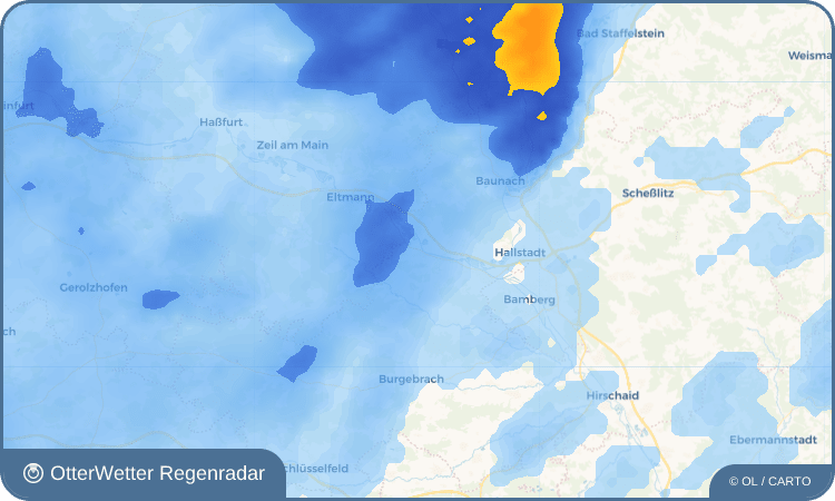 OtterWetter Regenradar-Widget Trunstadt