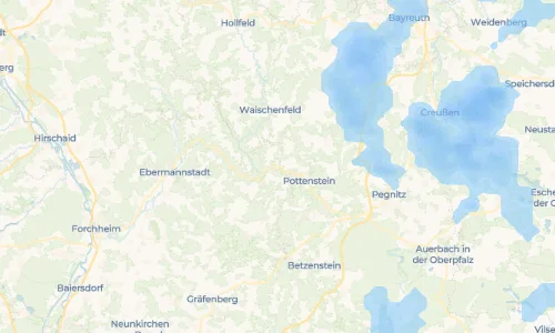 Regenradar Vorschaubild - Aktuelle Niederschläge in Tüchersfeld und Umgebung