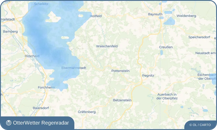 Widget-Vorschau für Tüchersfeld Wetter-Widget-Vorschau mit Vorhersagedaten für Tüchersfeld