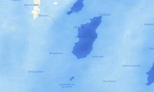Regenradar Vorschaubild - Aktuelle Niederschläge in Unteraurach und Umgebung