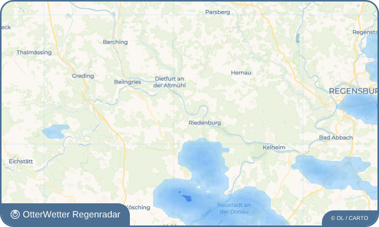 Widget-Vorschau für Untereggersberg Wetter-Widget-Vorschau mit Vorhersagedaten für Untereggersberg