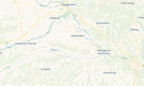 Regenradar Untergessenbach: aktuelle Niederschläge in Untergessenbach und Umgebung, Stand 25. Oktober 2026 um 0:55 Uhr