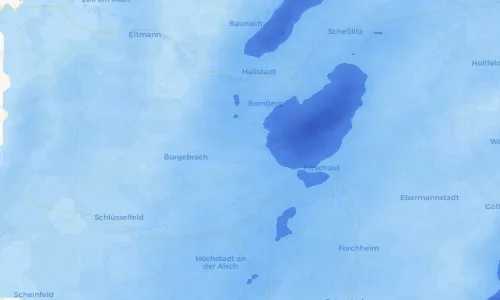Regenradar Vorschaubild - Aktuelle Niederschläge in Untergreuth und Umgebung