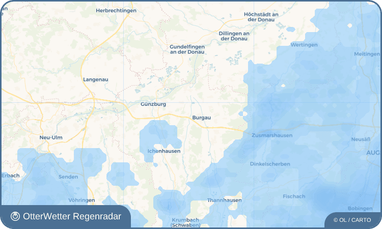 Wetter-Widget-Vorschau mit Vorhersagedaten für Unterknöringen