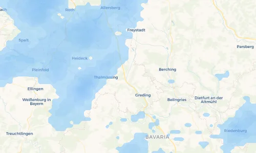 Regenradar Vorschaubild - Aktuelle Niederschläge in Untermässing und Umgebung