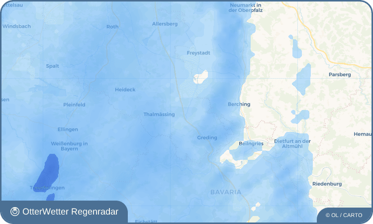 OtterWetter Regenradar-Widget Untermässing
