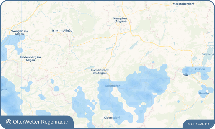 OtterWetter Regenradar-Widget Untermaiselstein