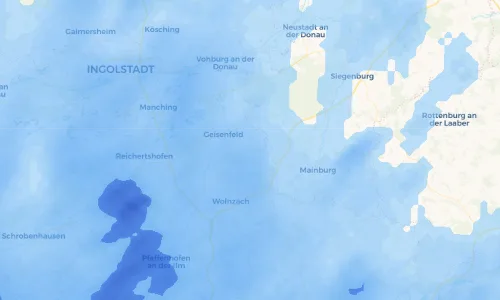 Regenradar Vorschaubild - Aktuelle Niederschläge in Untermettenbach und Umgebung