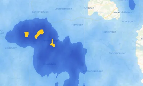 Regenradar Untermosbach: aktuelle Niederschläge in Untermosbach und Umgebung, Stand 20. Oktober 2026 um 1:00 Uhr
