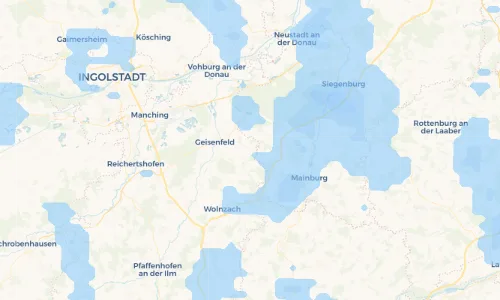 Regenradar Vorschaubild - Aktuelle Niederschläge in Unterpindhart und Umgebung