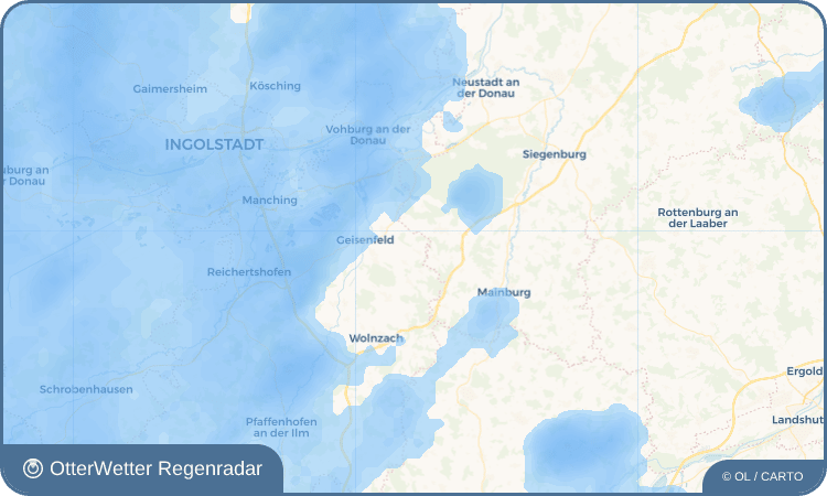 OtterWetter Regenradar-Widget Unterpindhart