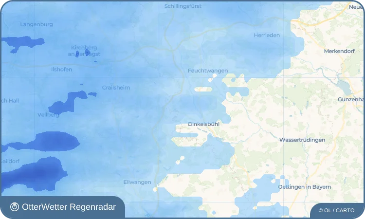 Wetter-Widget-Vorschau mit Vorhersagedaten für Unterradach